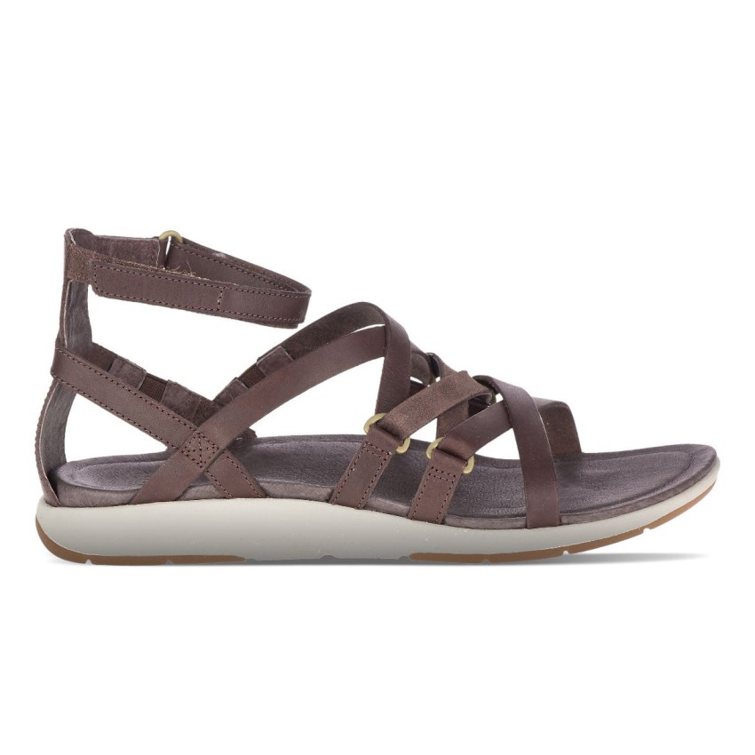 Sandales Merrell Kalari Shaw Mid Marron Foncé Femme | D.H.YOZN